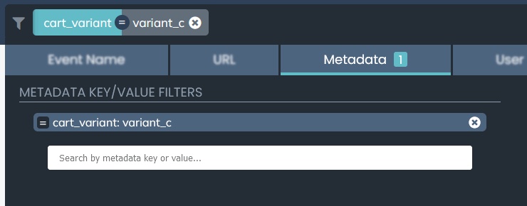 Request Metrics filtering by metadata.