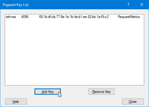 Adding a private key to Pageant