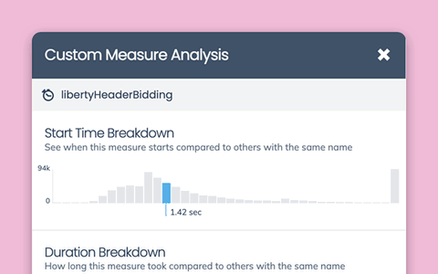 Monitor custom marks and measures