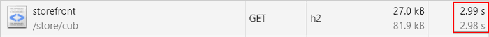 3 seconds to load the basic page skeleton.